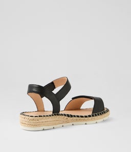 LAREEN DF BLACK WHITE SOLE LEATHER