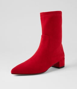 CARED DF RED STRETCH MICROSUEDE