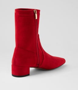 CARED DF RED STRETCH MICROSUEDE