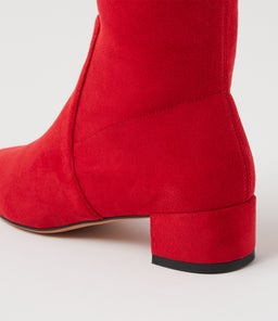 CARED DF RED STRETCH MICROSUEDE