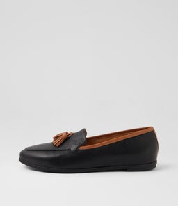 LORRAYNE DF BLACK DK TAN LEATHER