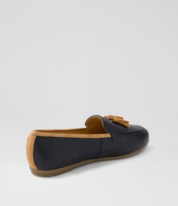 LORRAYNE DF NAVY DK TAN LEATHER