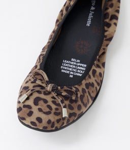 BELIN TAUPE LEOPARD SUEDE
