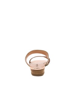 HADMY NUDE ROSE GOLD PUNCHED LEATHER LEATHER