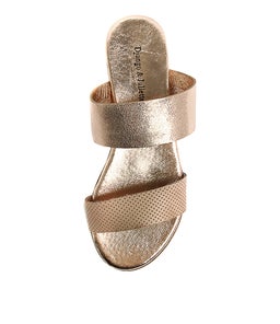 HADMY NUDE ROSE GOLD PUNCHED LEATHER LEATHER