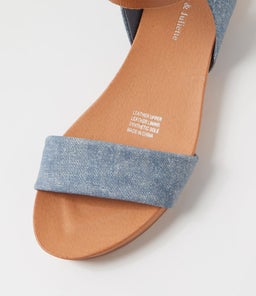 JINNIT BLUE DENIM TAN LEATHER