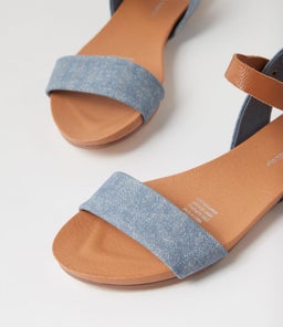 JINNIT BLUE DENIM TAN LEATHER