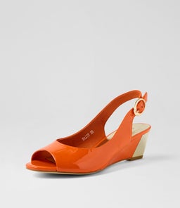 RAITE ORANGE PATENT LEATHER