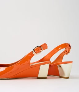 RAITE ORANGE PATENT LEATHER