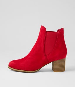 SADORE RED NATURAL HEEL SUEDE