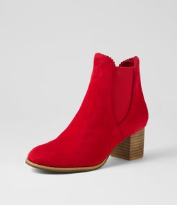 SADORE RED NATURAL HEEL SUEDE