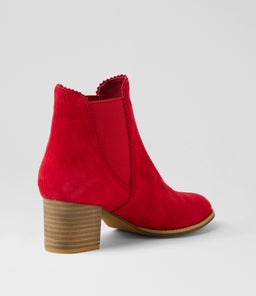 SADORE RED NATURAL HEEL SUEDE