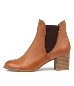 SADORE DK TAN CHOC LEATHER ELASTIC