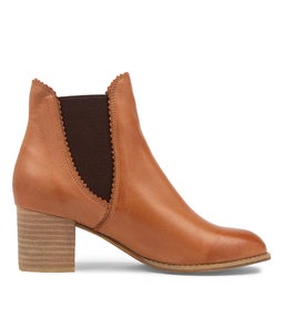 SADORE DK TAN CHOC LEATHER ELASTIC