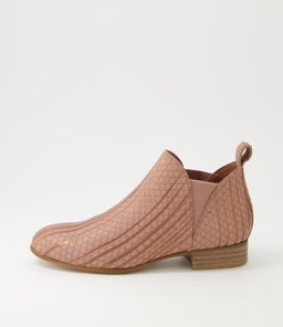 FOE BLUSH METALLIC CUT LEATHER