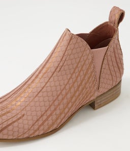FOE BLUSH METALLIC CUT LEATHER