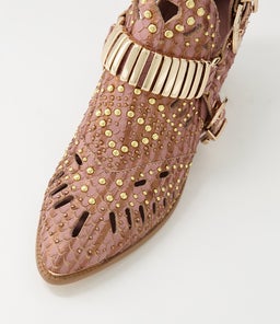 HASPER BLUSH METALLIC CUT LEATHER