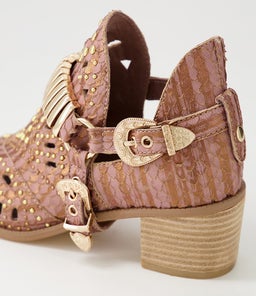HASPER BLUSH METALLIC CUT LEATHER