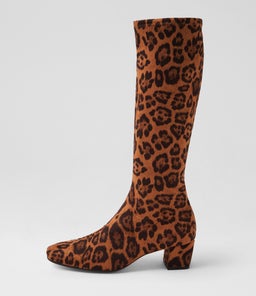 HAYLEYS LEOPARD STRETCH MICROSUEDE