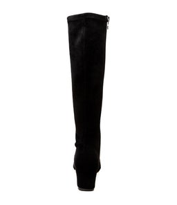HAYLEYS BLACK STRETCH MICROSUEDE