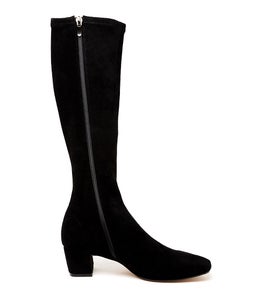 HAYLEYS BLACK STRETCH MICROSUEDE