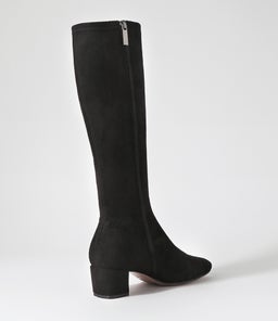 HAYLEYS BLACK SPARKLE STRETCH MICROSUEDE