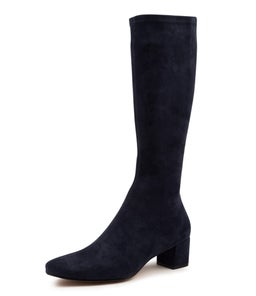HAYLEYS NAVY STRETCH MICROSUEDE