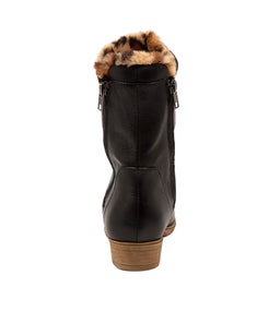 RUDO NEW BLACK OCELOT LEATHER FUR