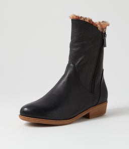 RUDO BLACK LEOPARD FUR TUMBLE NUBUCK