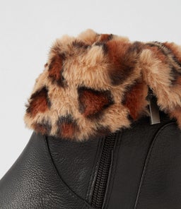 RUDO BLACK LEOPARD FUR TUMBLE NUBUCK