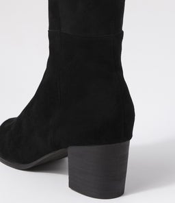 SETLEY BLACK BLACK HEEL SUEDE STRETCH MICROSUEDE