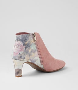 TEMPLESS PINK PINK FLORAL SUEDE LEATHER
