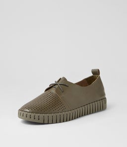 HUSTON OLIVE OLIVE SOLE LEATHER