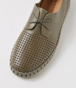 HUSTON OLIVE OLIVE SOLE LEATHER