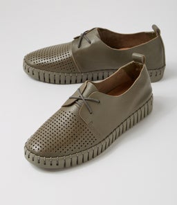HUSTON OLIVE OLIVE SOLE LEATHER