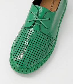 HUSTON DK EMERALD EMERALD SOLE PATENT LEATHER