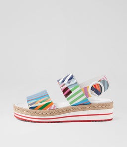 ATHA WHITE STRIPE MULTI PATENT LEATHER