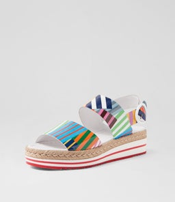 ATHA WHITE STRIPE MULTI PATENT LEATHER