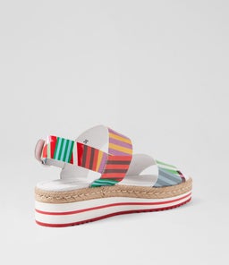 ATHA WHITE STRIPE MULTI PATENT LEATHER