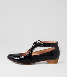 EWING DJ BLACK NATURAL HEEL PATENT LEATHER