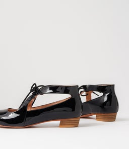 EWING DJ BLACK NATURAL HEEL PATENT LEATHER