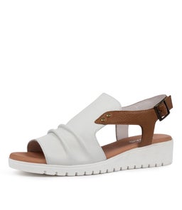 MADIS DJ WHITE DK TAN LEATHER