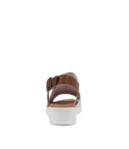 MADIS DJ WHITE DK TAN LEATHER