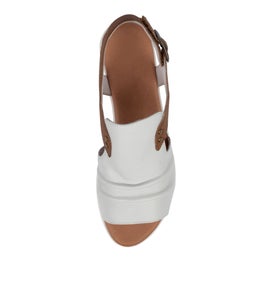 MADIS DJ WHITE DK TAN LEATHER