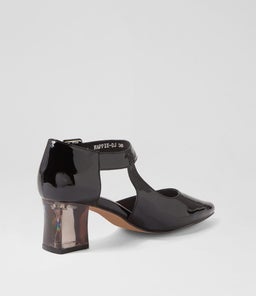 HAPPIE DJ BLACK BLACK HEEL PATENT LEATHER