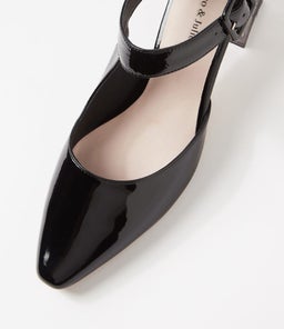 HAPPIE DJ BLACK BLACK HEEL PATENT LEATHER