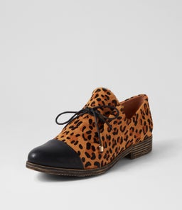 KOTTY DJ BLACK TAN LEOPARD LEATHER PONY