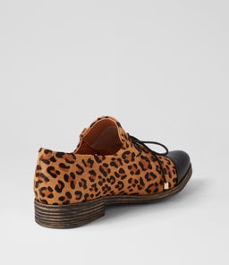 KOTTY DJ BLACK TAN LEOPARD LEATHER PONY