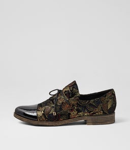 KOTTY DJ BLACK BLACK REGAL PRINT PATENT SUEDE