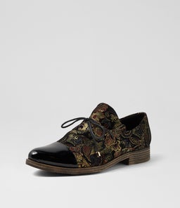 KOTTY DJ BLACK BLACK REGAL PRINT PATENT SUEDE